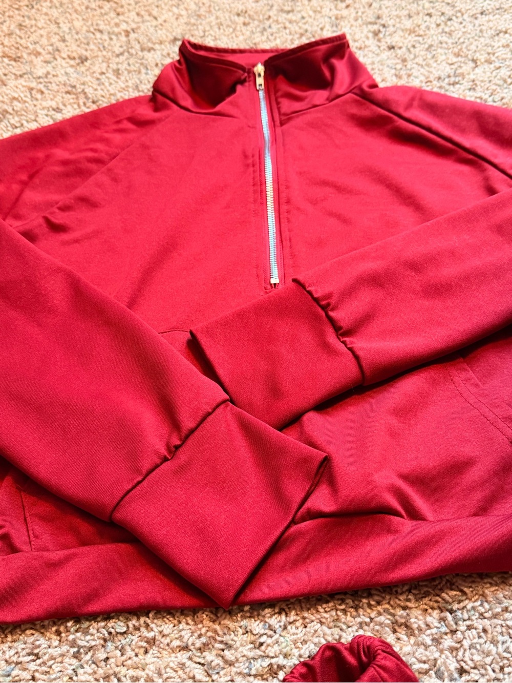 Red Set- Pullover & Drawstring Pants - Picture 6 of 7